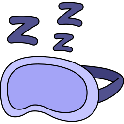 máscara para dormir icono