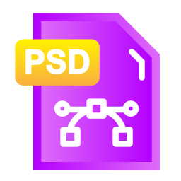 formato de archivo psd icono