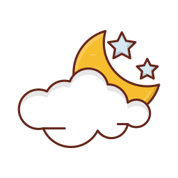 Moon and stars icon