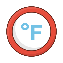 Fahrenheit degrees icon