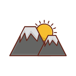 montañas icono