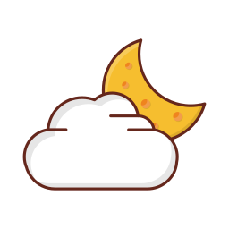 Cloudy night icon