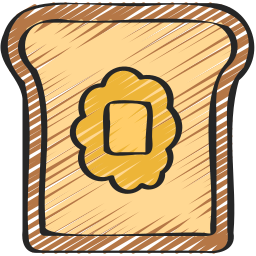 Butter toast icon