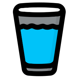 vaso de agua icono