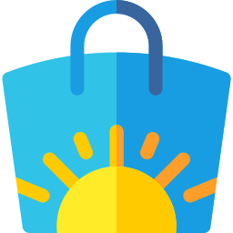 Beach bag icon