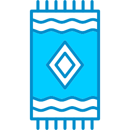 Beach towel icon