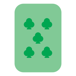 Five of clubs icon