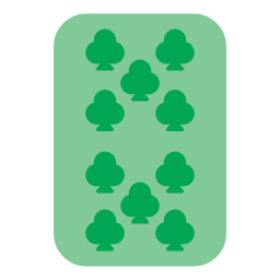 Ten of clubs icon