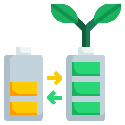 batteria ecologica icona