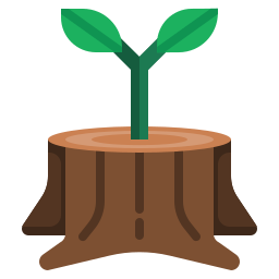 Tree stump icon