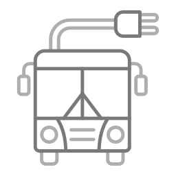 Electric bus icon