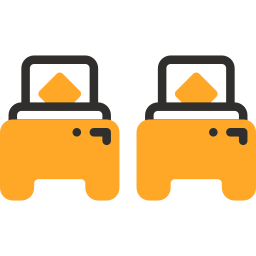 Две односпальные кровати иконка