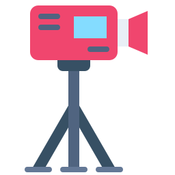 Video camera stand icon