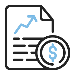 rapport financier Icône