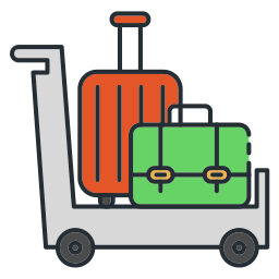 Luggage cart icon