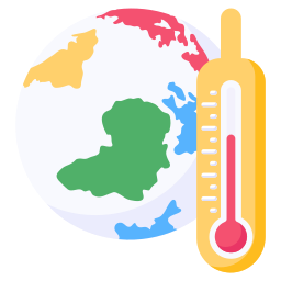 il riscaldamento globale icona