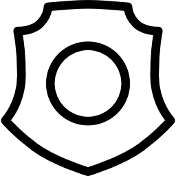 scudo con cerchio icona