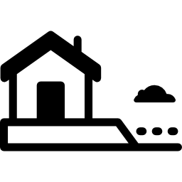 dom z chmurą ikona