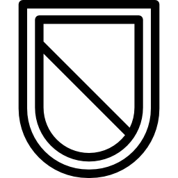 escudo com linha Ícone