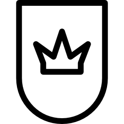 escudo com coroa Ícone