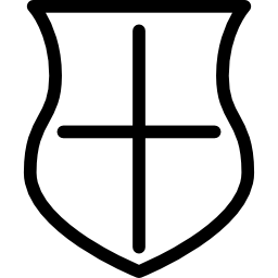 Щит с большим крестом иконка