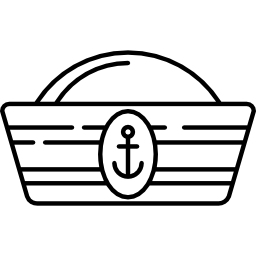 sombrero azul marino icono