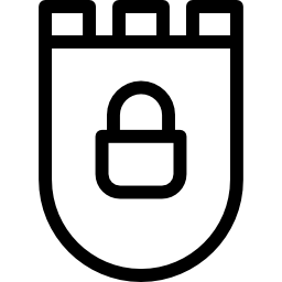 Щит с замком иконка