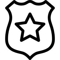 escudo con estrella icono