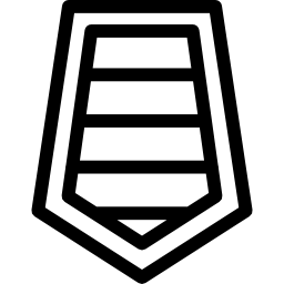escudo com listras horizontais Ícone