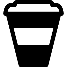 vaso de papel desechable icono