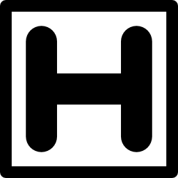 letrero cuadrado del hospital icono