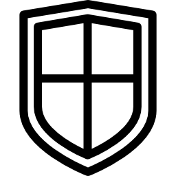 Big Shield with Cross icon