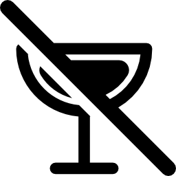 prohibición de bebidas alcohólicas icono