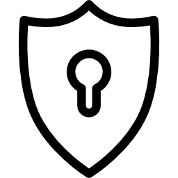 scudo con buco della serratura icona