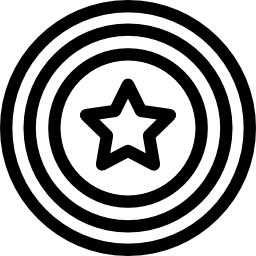 escudo redondo com estrela Ícone