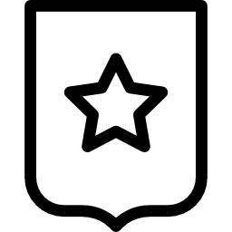 escudo con estrella icono