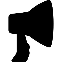 Megaphone with Hand icon