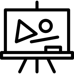 Blackboard with Geometrics Figures icon