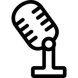micrófono inclinado icono