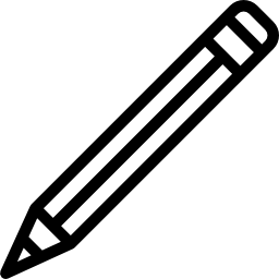 Inclined Pencil with Eraser icon