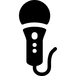 microphone avec câble Icône