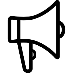 Megaphone with Handle Button icon