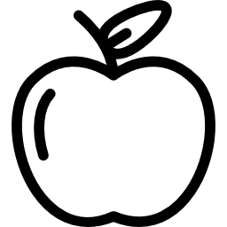 appel met blad icoon