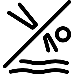 zakaz nurkowania w basenie ikona