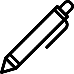 Наклонная шариковая ручка иконка