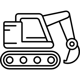 bulldozer da costruzione icona