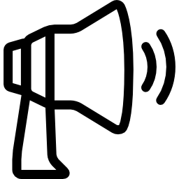megaphon mit zwei soundbars icon