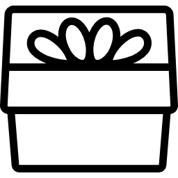 Большая подарочная коробка с булочкой иконка