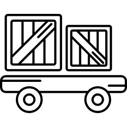 vagón con dos cajas icono
