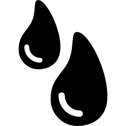 zwei große wassertropfen icon